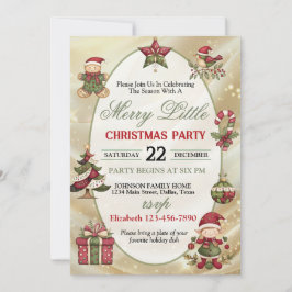 Bright and Colorful Christmas Party Invitation Inbjudningar