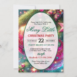 Bright and Colorful Christmas Party Invitation Inbjudningar