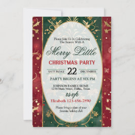Bright and Colorful Christmas Party Invitation Inbjudningar