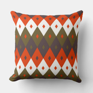 Bright and Vivid Rhombus Pattern Throw Pillow Kudde