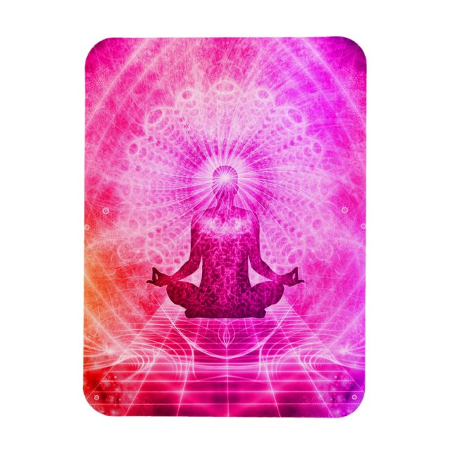 Bright Andlig Yoga Lotus Pose Magnet (Vertikal)
