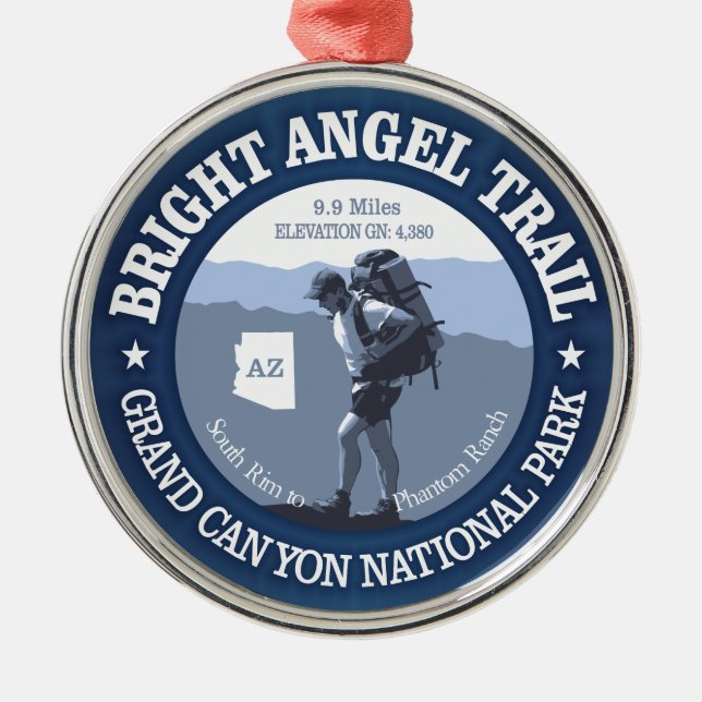 Bright Angel Trail (rd) Julgransprydnad Metall (Framsidan)