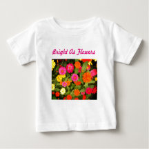 Bright as Flowers Rosa Småbarn Ruffle Tee