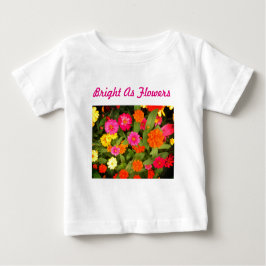 Bright as Flowers Rosa Småbarn Ruffle Tee