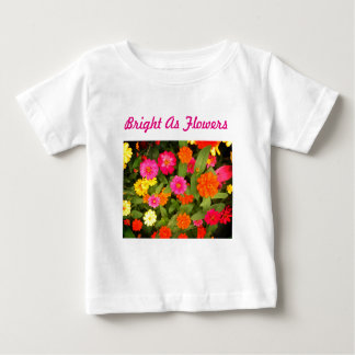 Bright as Flowers Rosa Småbarn Ruffle Tee