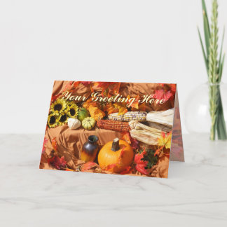 Bright Autumn Harvest Card Helgkort