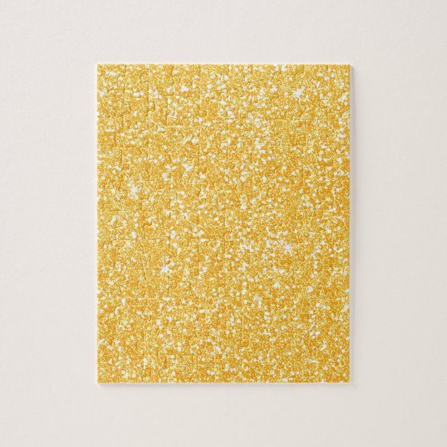 Bright Banana Gult Faux Glitter Pussel (Vertikal)