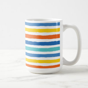 Bright Beachy Stripe Mönster Kaffemugg
