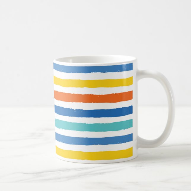 Bright Beachy Stripe Mönster Kaffemugg (Höger)