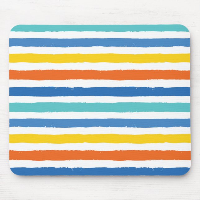 Bright Beachy Stripe Mönster Musmatta (Framsidan)
