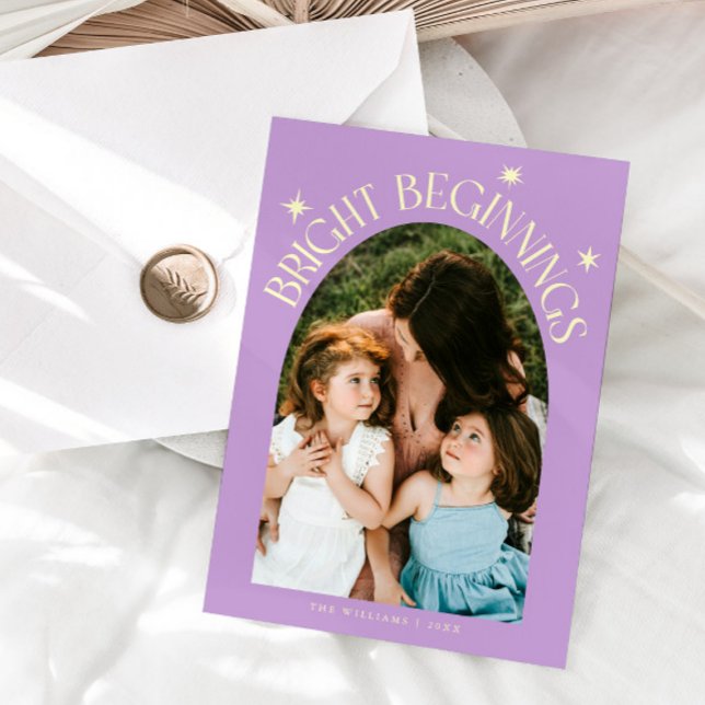 Bright Beginnings Lemon Wisteria Arch New Years Julkort (Skapare uppladdad)