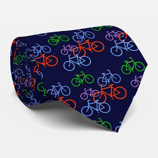 Bright Bicycles on Navy Blue Mönster Dubbla Slips (Rullad)