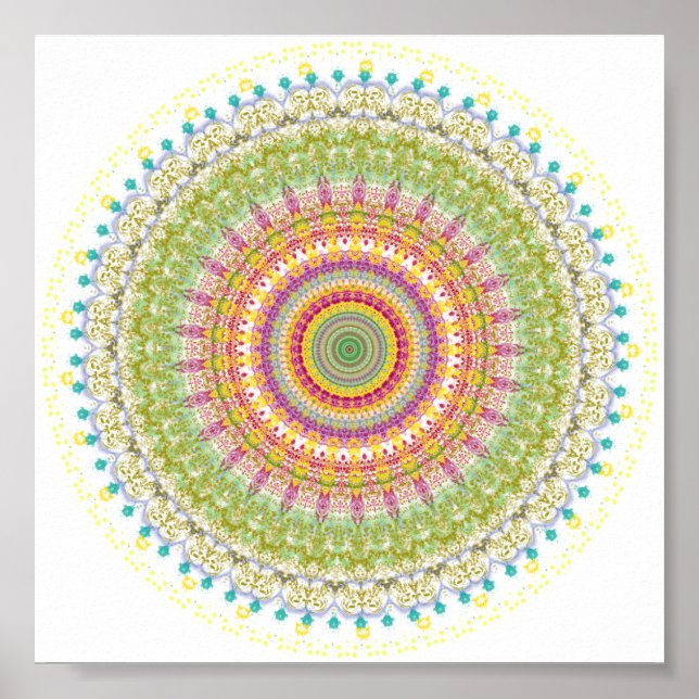 Bright Blessings Mandala Poster (Framsidan)