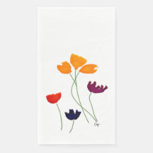 Bright Blommigt Guest Napkins