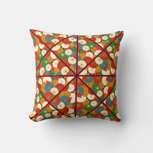 Bright Blommigt Kaleidoscope Pillow Kudde