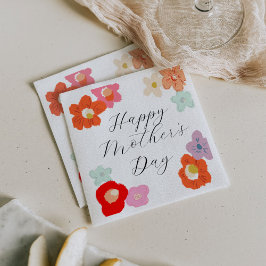 Bright Blommigt Lycklig Mors dag Brunch Party Pappersservett