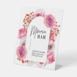 Bright Blommigt Mimosa Pub-tecken för Möhippa