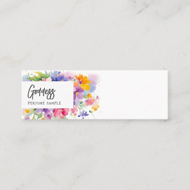 Bright Blommigt Parfym Tester Mini Visitkort (Framsida)