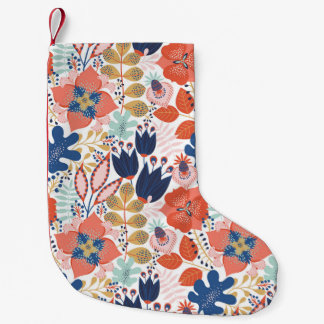 Bright blommigt vintage: Skandinaviskt stil. Liten Julstrumpa