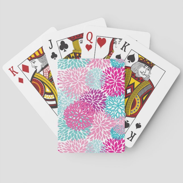 Bright Blommönster 2 Spel Kort (Baksidan)