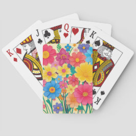Bright Blooms i Fullt Färg Casinokort