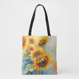 Bright Blooms Solros Tote Bag Tygkasse