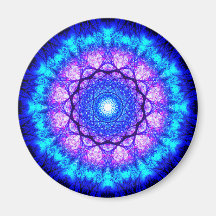 Bright Blue and Lila Mandala