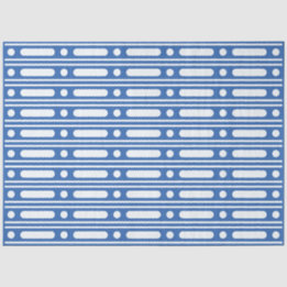 Bright Blue Bone Inlay Border Dots Decoupage Paper