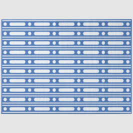 Bright Blue Bone Inlay Border Dots Decoupage Paper