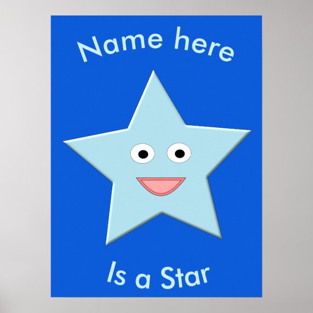 Bright Blue Firande Star Poster (Framsidan)