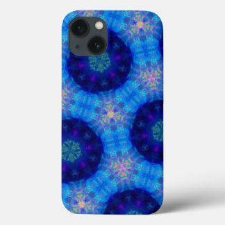 Bright Blue Hexagon Kaleidoscope Mönster