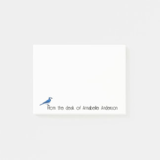 Bright Blue Jay Personalize Notes Post-it Block