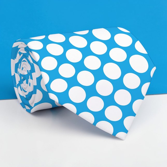 Bright Blue Jumbo Polka Dots Custom Necktie Slips (Skapare uppladdad)