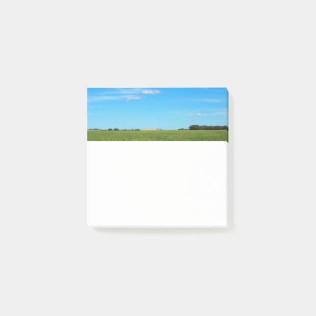 Bright Blue Prairie Himmel Square Post-it Block (Framsida)