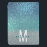Bright Blue Teal Sparkly Glitter Ombre Monogram iPad Pro Skydd<br><div class="desc">Den här eleganten, glamoreringen och chicen är perfekt för trendiget och snyggtens giriga flicka. Den har ett glatt, glatt, blått glitter i grönten i pastellblå trippelövertoningsformeln. Den är modern, söt, giftig, unik och coola. Anpassa den här designen med din egen personlig-monogramfamilj namn och/eller initial.***VIKTIG DESIGN-ANMÄRKNING: Om du vill ha en...</div>
