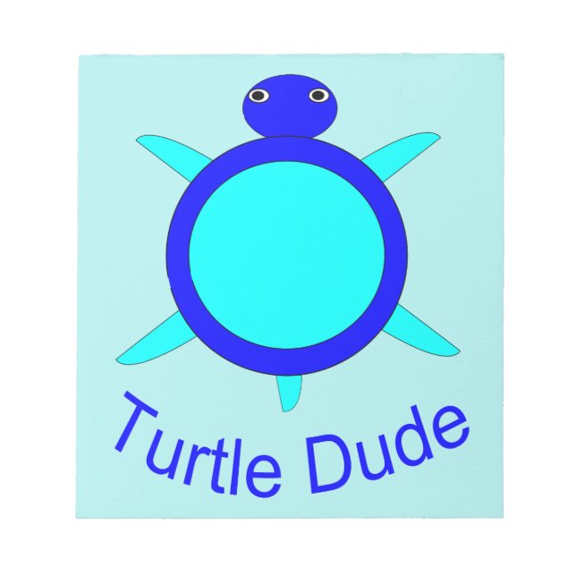 Bright Blue Turtle Anteckningsblock (Framsida)