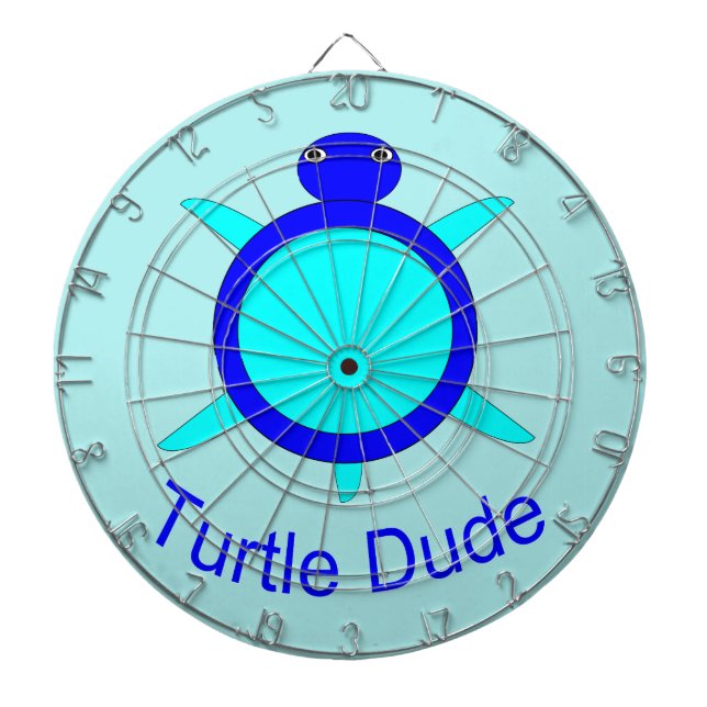 Bright Blue Turtle Boy Dart Board Darttavla (Framsidan)