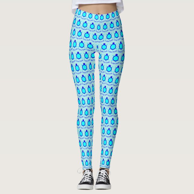 Bright Blue Turtle Boy Leggings (Framsida)