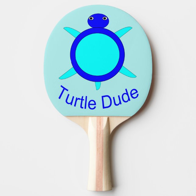 Bright Blue Turtle Boy Ping Pong Paddle Pingisracket (Framsidan)