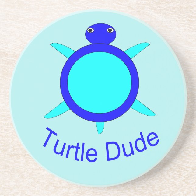 Bright Blue Turtle Underlägg (Framsidan)
