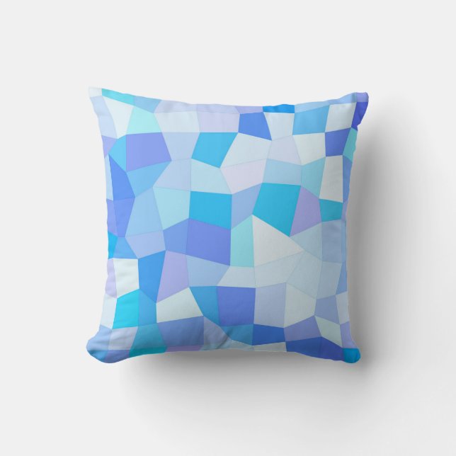 Bright Blues Mosaic Kudde (Framsida)