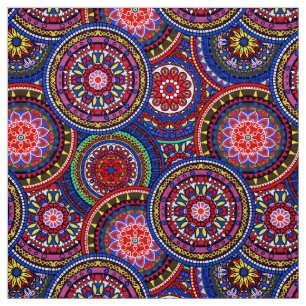 Bright Bohemian Boho Hippy Chic Mönster Tyg
