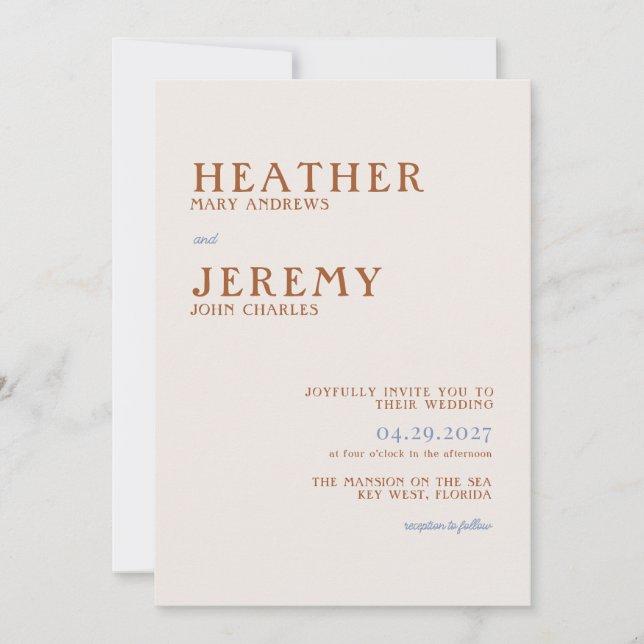 Bright Boho Colorful Retro Bröllop Inbjudningar (Framsida)