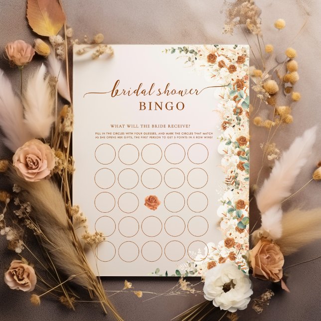Bright Bold Boho Möhippa Bingo | Terracotta Ro (Skapare uppladdad)
