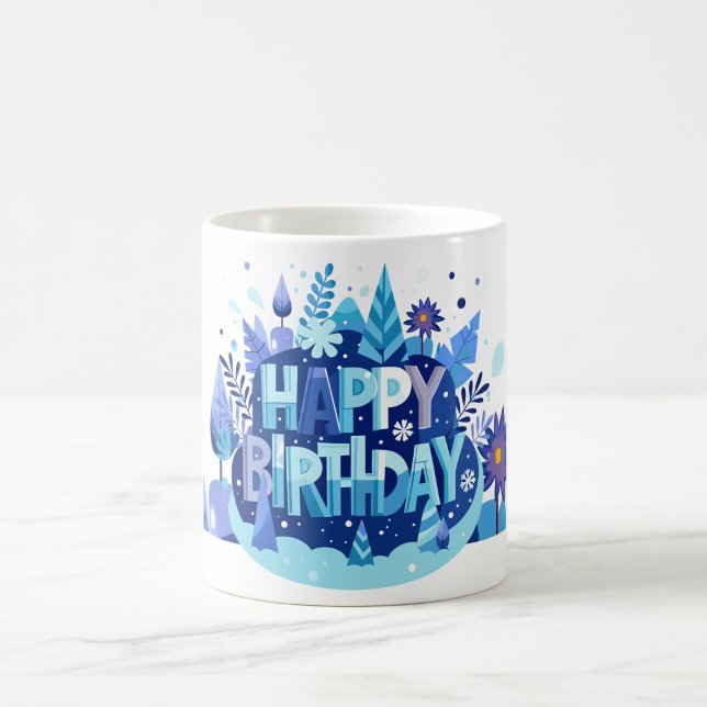 Bright Botanical Birthday Gift Kaffemugg (Vibrant Floral "Happy Birthday" Mug)