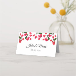 Bright Bougainvillea Flower Folke Card Placeringskort