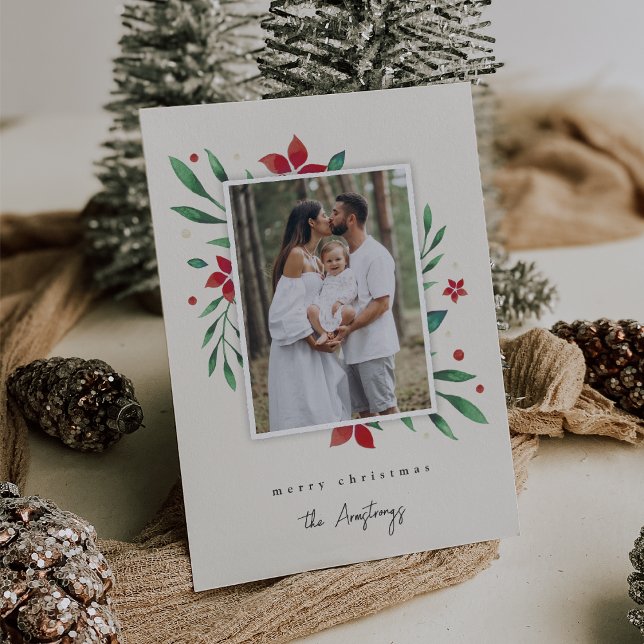 Bright Boughs | Botaniskt julfoto Julkort (Skapare uppladdad)