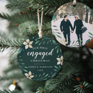 Bright Boughs Julfoto, första aktiverat Julgransprydnad Keramik