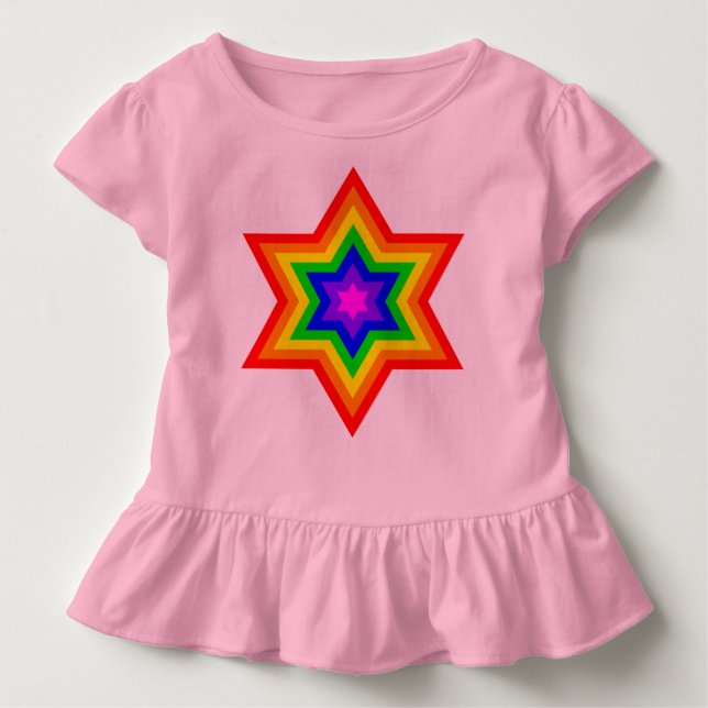 Bright Burst™ Småbarn Ruffle Tee (Framsida)