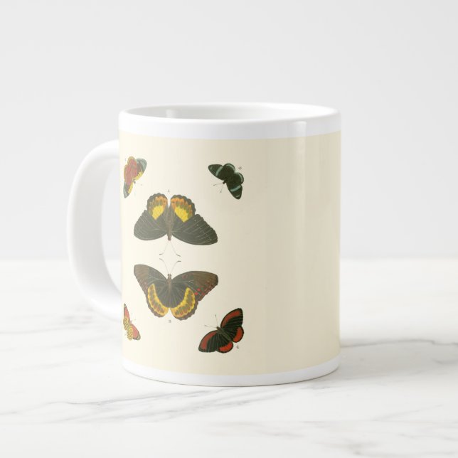 Bright Butterflies by Pieter Cramer Jumbo Mugg (Framsida vänster)